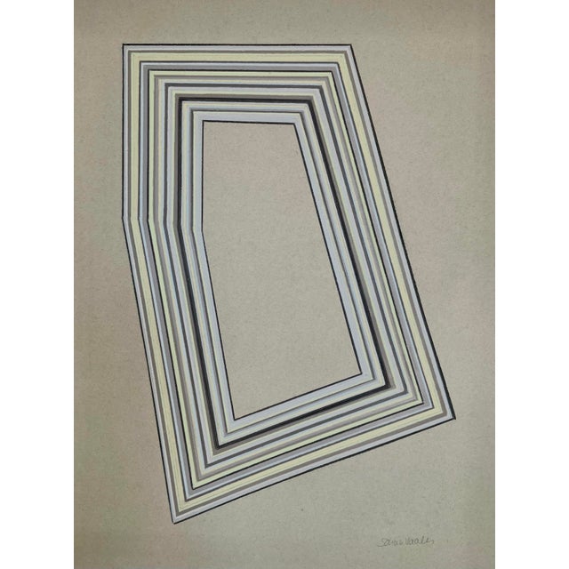 Contemporary Original Abstract Geometric Drawing 3 by Sarah Vaaler For Sale