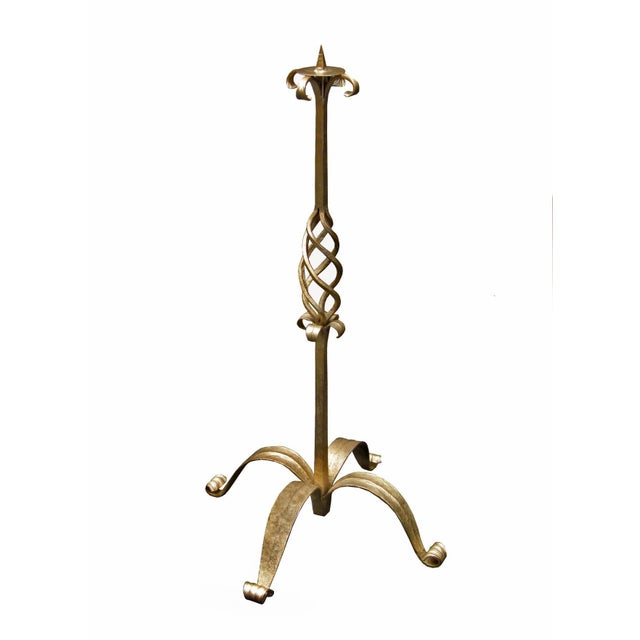 Art Deco 1920s Tall French Candle Stand For Sale - Image 3 of 4