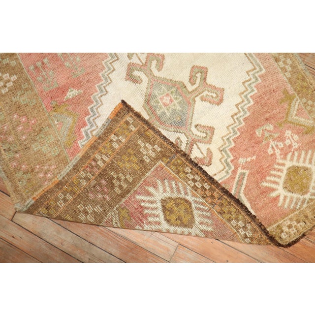 Vintage Turkish Tribal Anatolian Rug - 3'1" x 3'6" For Sale - Image 4 of 5