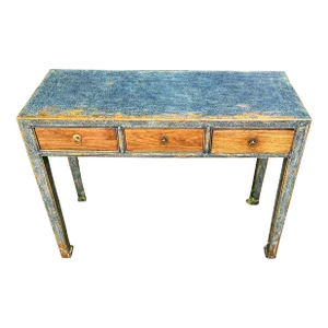 19th Century Chinese Three Drawer Console