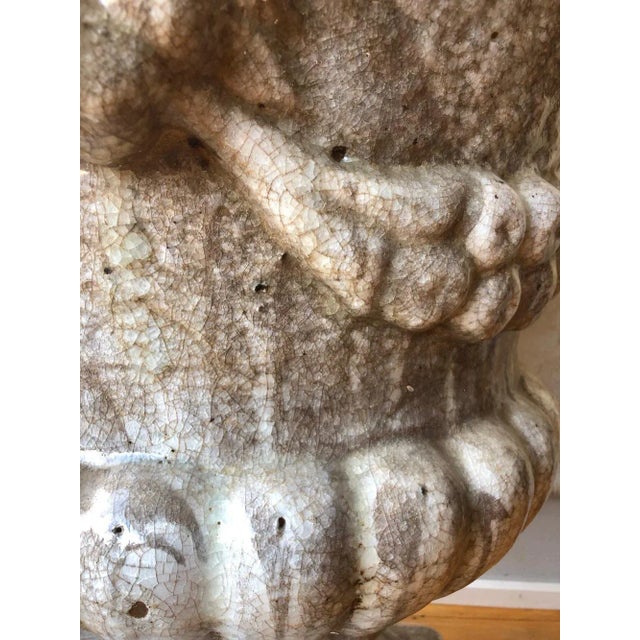 Large Italian Antique Glazed Urn- 36"h For Sale In Kansas City - Image 6 of 13