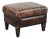 Vintage Brown Sheepskin Ottoman For Sale