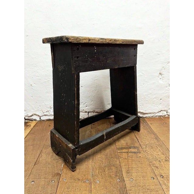 Wood Industrial Factory Workers Stool, 1950 For Sale - Image 7 of 8