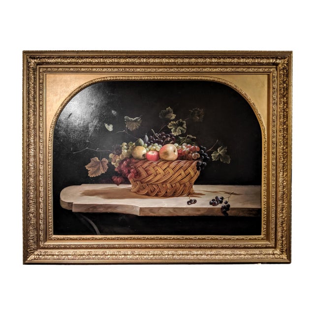 1980s English Still Life Oil Painting on Canvas by David Tenoirs For Sale