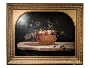 1980s English Still Life Oil Painting on Canvas by David Tenoirs