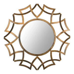 Andrew Sunburst Mirror in Antique Gold