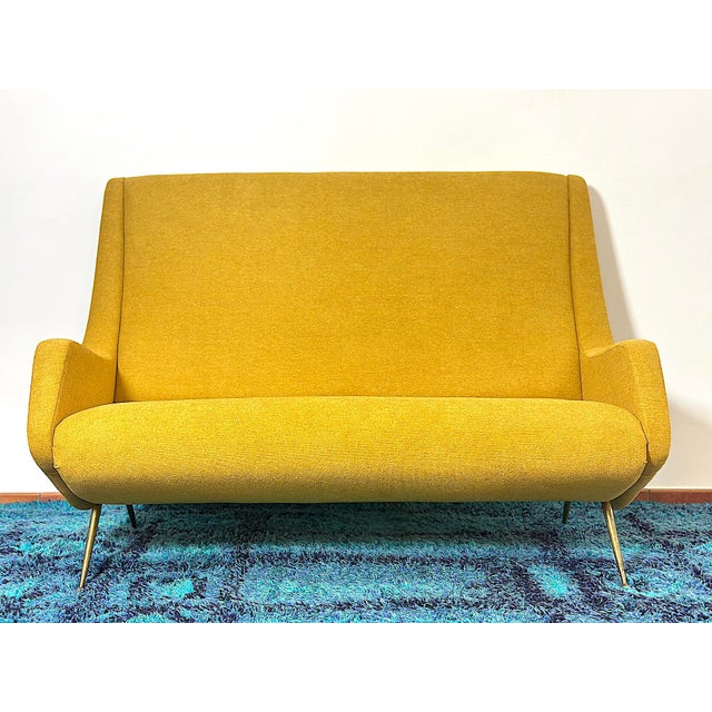 2-Seater Sofa by Aldo Morbelli for ISA Bergamo, Italy, 1950s For Sale - Image 6 of 14