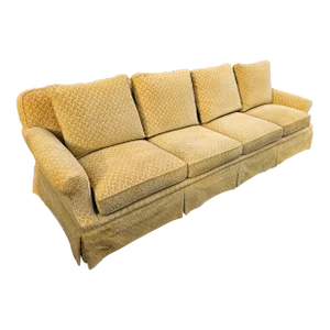 Edward Ferrell and Lewis Mittman Four-Seat Velvet Sofa