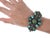 Metal 6 7/8" 30's-40's Navajo Silver Turquoise Cluster Bracelet For Sale - Image 7 of 10