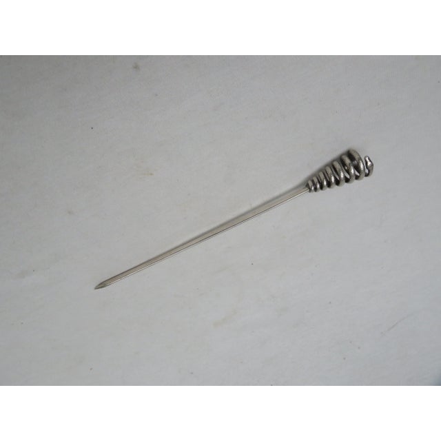 Silver Vintage Art Deco Silver Plated Snake Letter Opener For Sale - Image 8 of 8