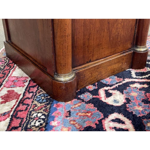 19th Century Empire Bedside Table in Cherry Wood and Black Marble For Sale - Image 15 of 16