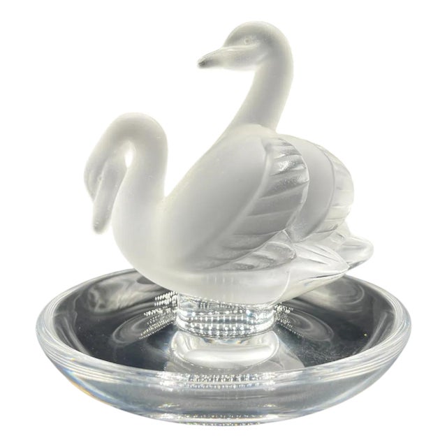 Deux Cygnes Ring Plate from Lalique, 1960s For Sale