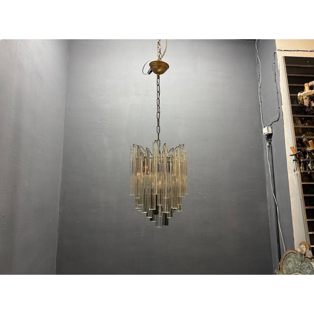 1970s Murano Glass Trilobi Chandelier by Paolo Venini, 1970s For Sale - Image 5 of 15