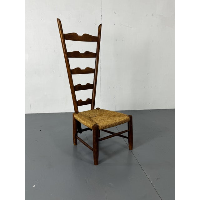 Wood Highback Side Fireside Chair by Gio Ponti for Casa E Giardino, Italy, 1939 For Sale - Image 7 of 17
