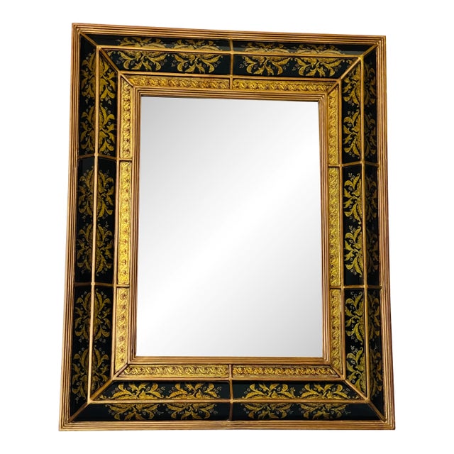 Reserved for Robbie- Vintage Italian Eglomise Neobaroque Style Mirror For Sale