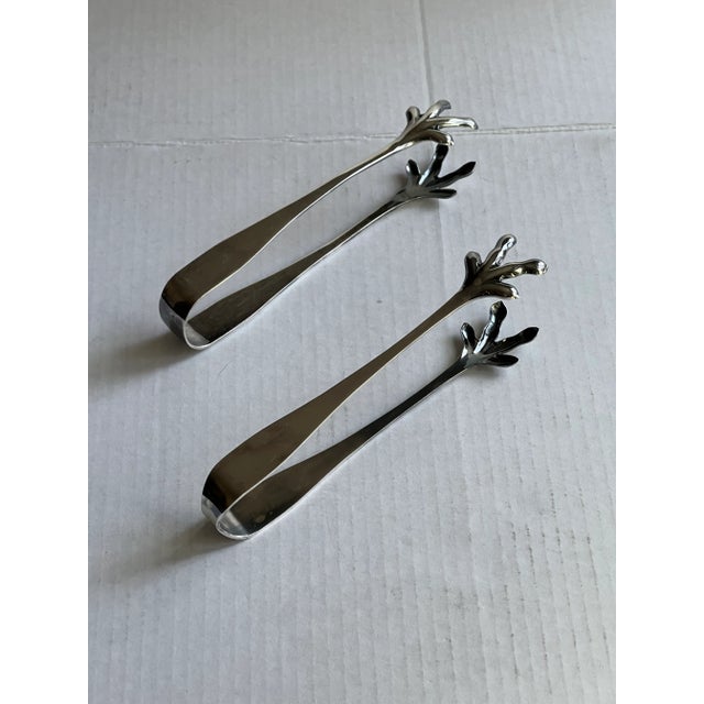 Metal Vintage Reed & Barton Silver-Plate Claw Tongs For Sale - Image 7 of 8
