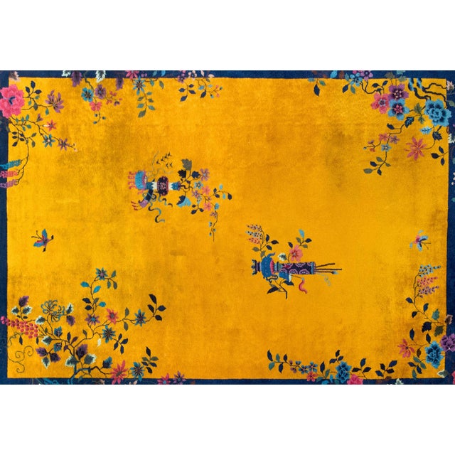 Textile Early 20th Century Chinese Art Deco Rug For Sale - Image 7 of 14
