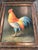 1950s Mid Century Rooster Oil Painting With Spanish Baroque Style Frame For Sale - Image 13 of 18