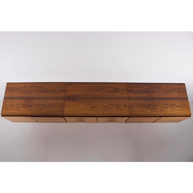 Wall-Mounted Hanging Sideboard in Rosewood, 1960s For Sale - Image 9 of 12