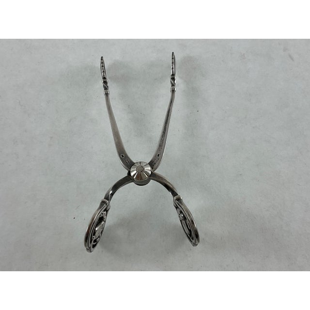 Silver 1960s Georg Jensen Sterling Sugar Tongs For Sale - Image 8 of 11