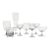 1950s Crystal Etched Bamboo Drinkware Service for 10 by Noritake in the “Sasaki” Pattern - 80 Pieces For Sale