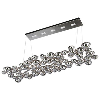 New "Stones" Handmade Sculpture Pendant Lamp in Chrome Finished For Sale