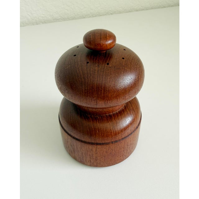 Mid 20th Century Vintage Dansk Denmark Teak Wood Salt Shaker & Pepper Mill For Sale - Image 5 of 10