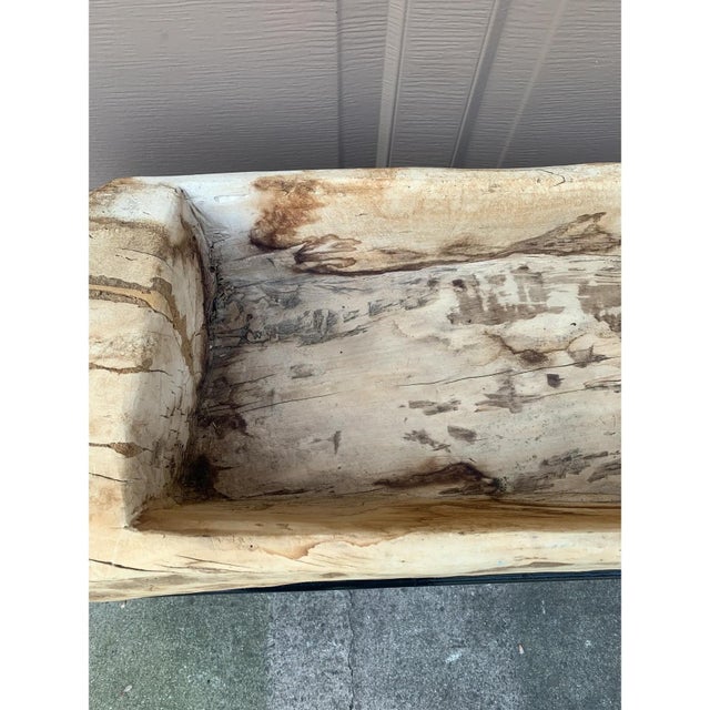 Brown 19th Century French Rustic Dough Trough With Timeworn Patina For Sale - Image 8 of 12