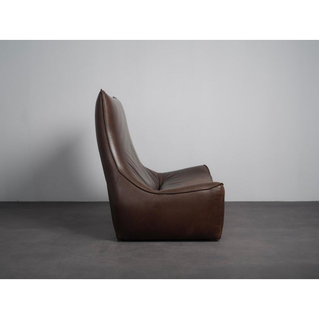 Brutalist Leather Two-Seater The Rock Sofa by Gerard Van Den Berg for Montis, Netherlands, 1970s For Sale - Image 3 of 11