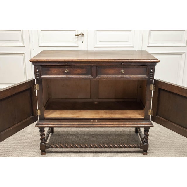 Spanish Renaissance Revival Cupboard in Oak, 1920s For Sale - Image 6 of 12