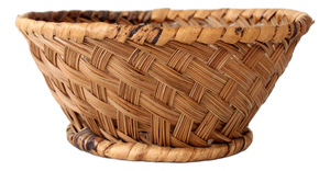 Vintage Handwoven Round Basket
