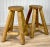 Vintage Farmhouse Log Cabin Timber Live Edge Lodge Bar Stools - a Pair For Sale - Image 4 of 7