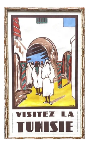 Yahia, Visit Tunisia, 1950s, Lithograph Poster