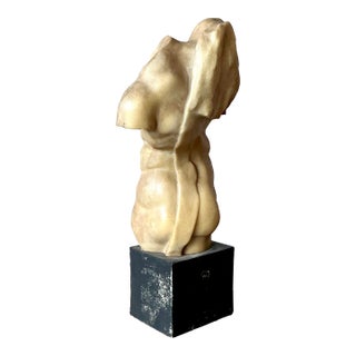 Vintage Boho Cast Resin Sculpture of Man For Sale