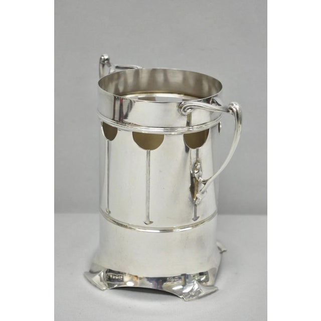 Roberts and Belk Art Nouveau Silver Plated Champagne Chiller Wine Bottle Coaster For Sale - Image 10 of 13