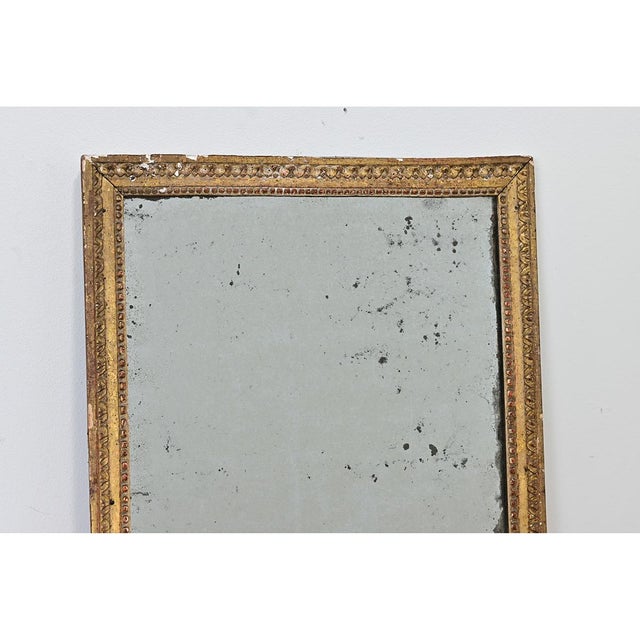 French 18th Century Petite Gilt Mirror with Original Glass For Sale - Image 4 of 10