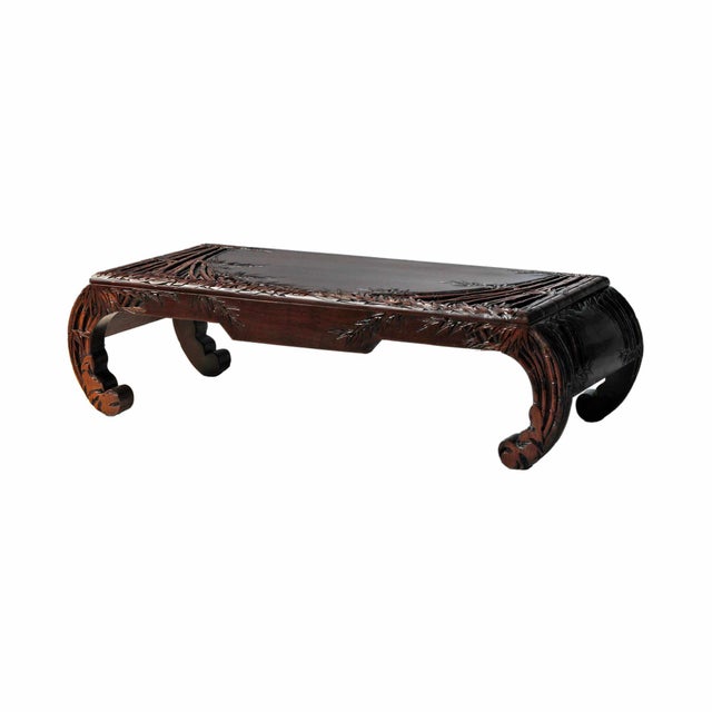 Brown Ming Style Desk by George Zee Mid 20th Century For Sale - Image 8 of 8