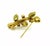 Judith Ripka Diamond & Gems 18k Yellow Gold Leaf Stem Brooch For Sale - Image 4 of 7