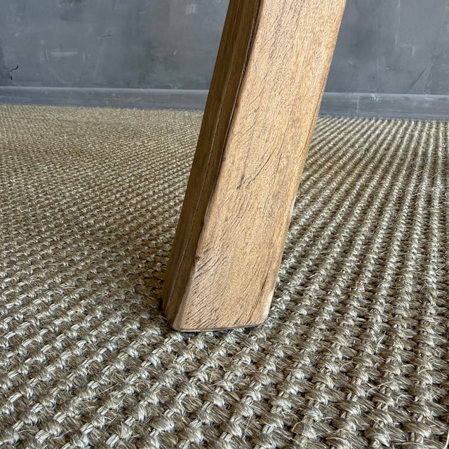 Vintage Elm Wood Chop Block Table #M45 For Sale In Los Angeles - Image 6 of 8