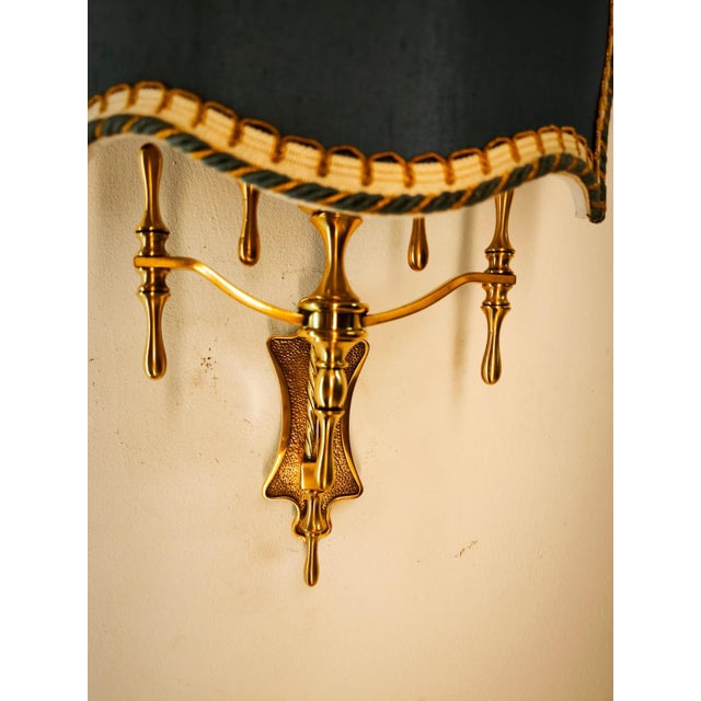 Brass Wall Light with Decorated Fan For Sale - Image 16 of 18