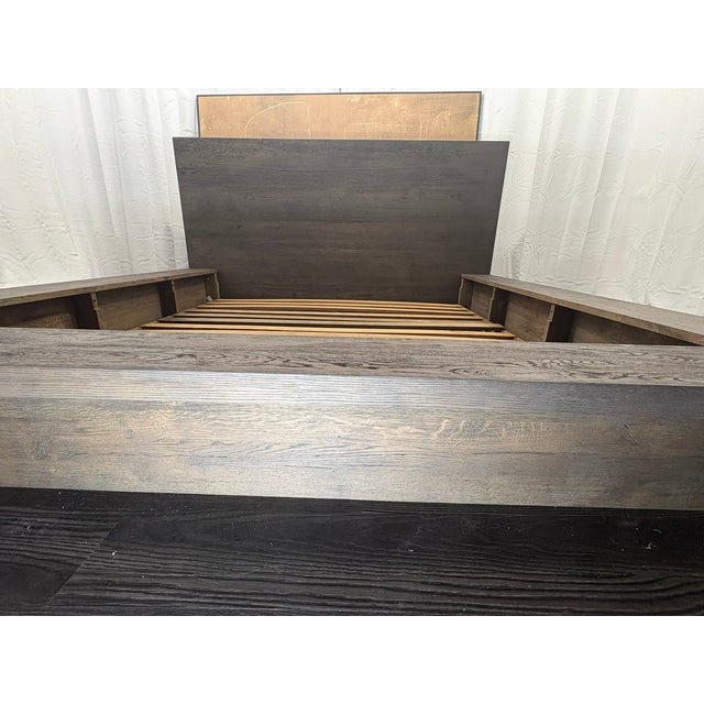 Rh Drifted Reclaimed Oak Panel Bed – King Brown Oak |European Oak | Designed by Nils Verhoeven For Sale - Image 16 of 18