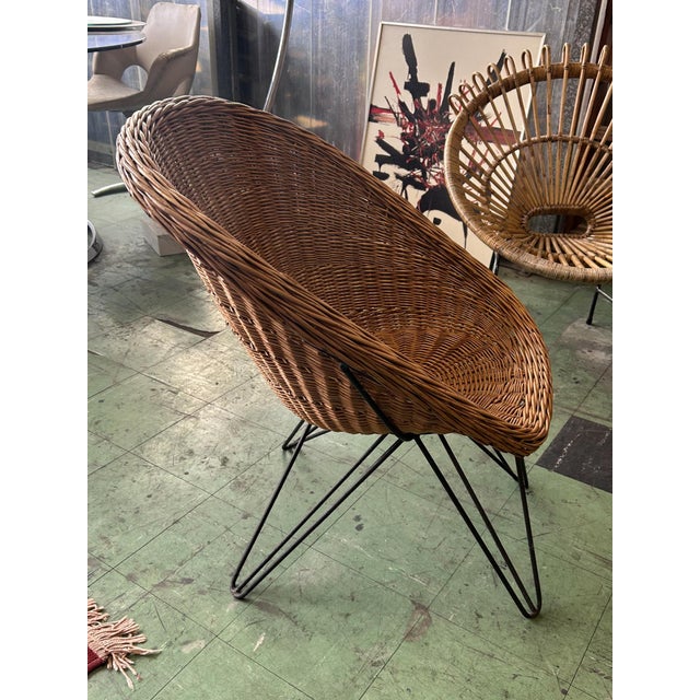 Vintage Rattan Armchair by Teun Velthuizen for Urotan, 1950 For Sale - Image 4 of 7