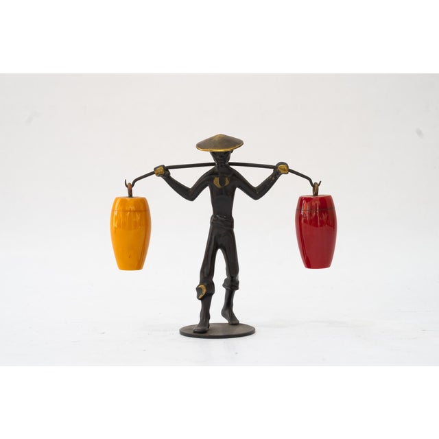Salt and Pepper Shaker Holder Chinese Figurine by Richard Rohac, 1950s For Sale - Image 9 of 9