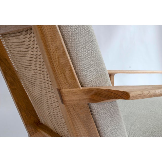 2020s Pair of White Oak Outdoor Lounge Chairs For Sale - Image 5 of 16