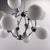 1970s Large Space Age Sputnik Chandelier with 12 Opal Glass Spheres, Germany, 1970s For Sale - Image 5 of 12