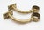 Pair of Reclaimed Brass Upright Bar Mount Rail Brackets For Sale - Image 4 of 6