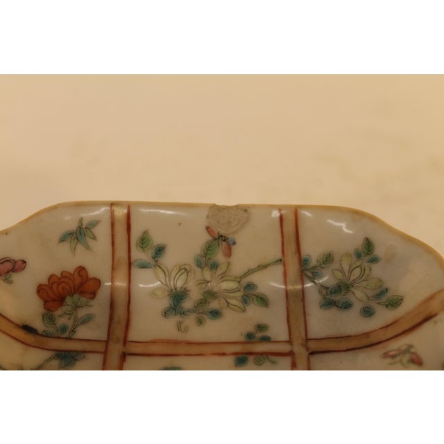 18th Century Antique 18th Century Chinese Export Famille Rose Porcelain Pedestal Dish For Sale - Image 5 of 6