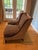 Palecek Pair of Palecek Cane Slipper Chairs — Hollywood Regency, Chevron Upholstery For Sale - Image 4 of 6