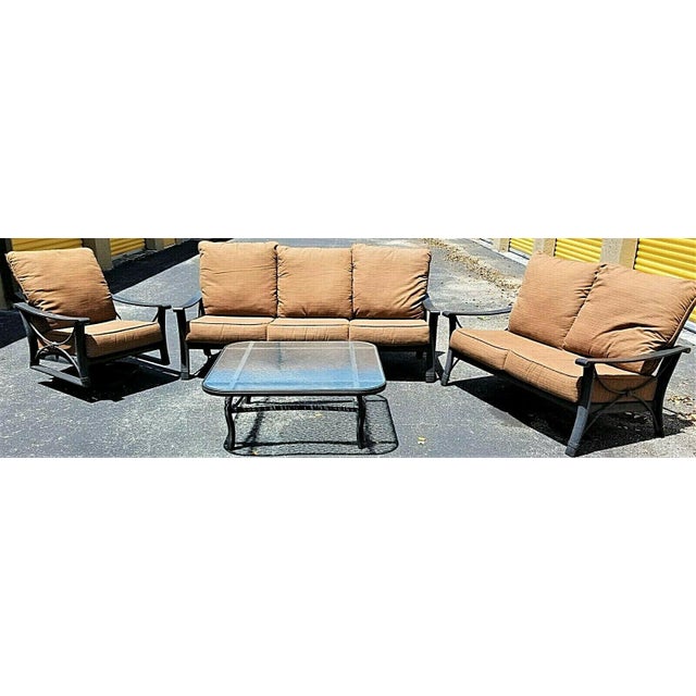 Cast Aluminum Outdoor Patio Furniture By Mallin Set Of 4 Chairish