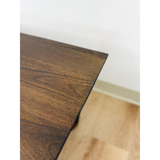 Vintage Style Williams Sonoma Home Dark Walnut Coffee Table MCM Wood For Sale - Image 10 of 11